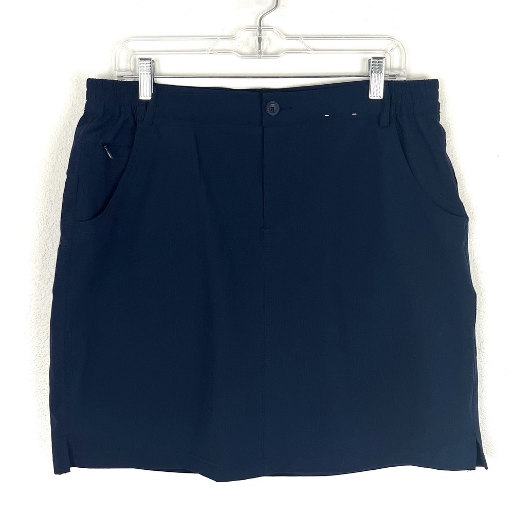 Tilley Sport Skort L Navy Blue Active Outdoor Travel Golf Hiking Casual - Picture 2 of 9